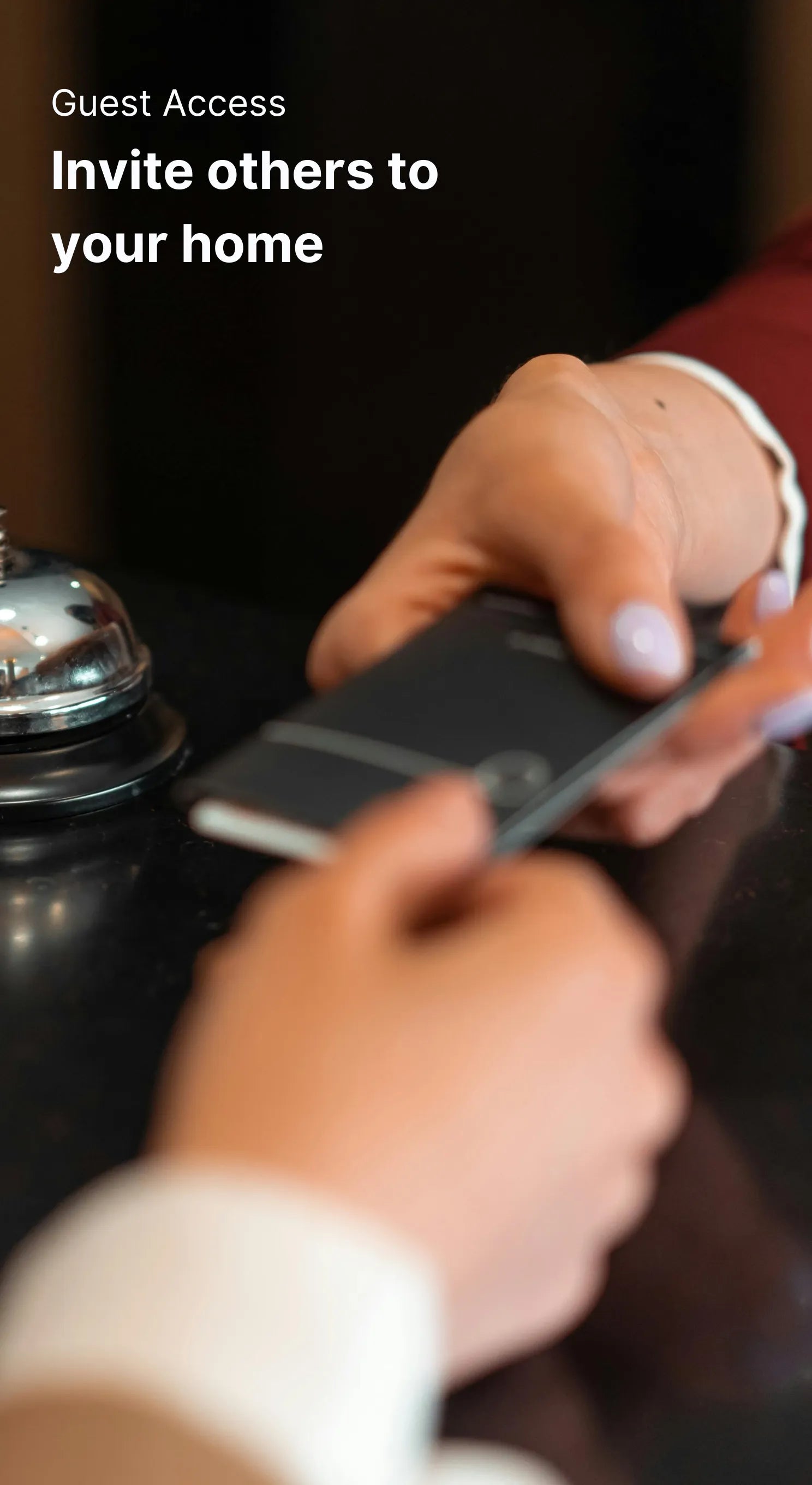 A Person Giving An Access Card to Another Person