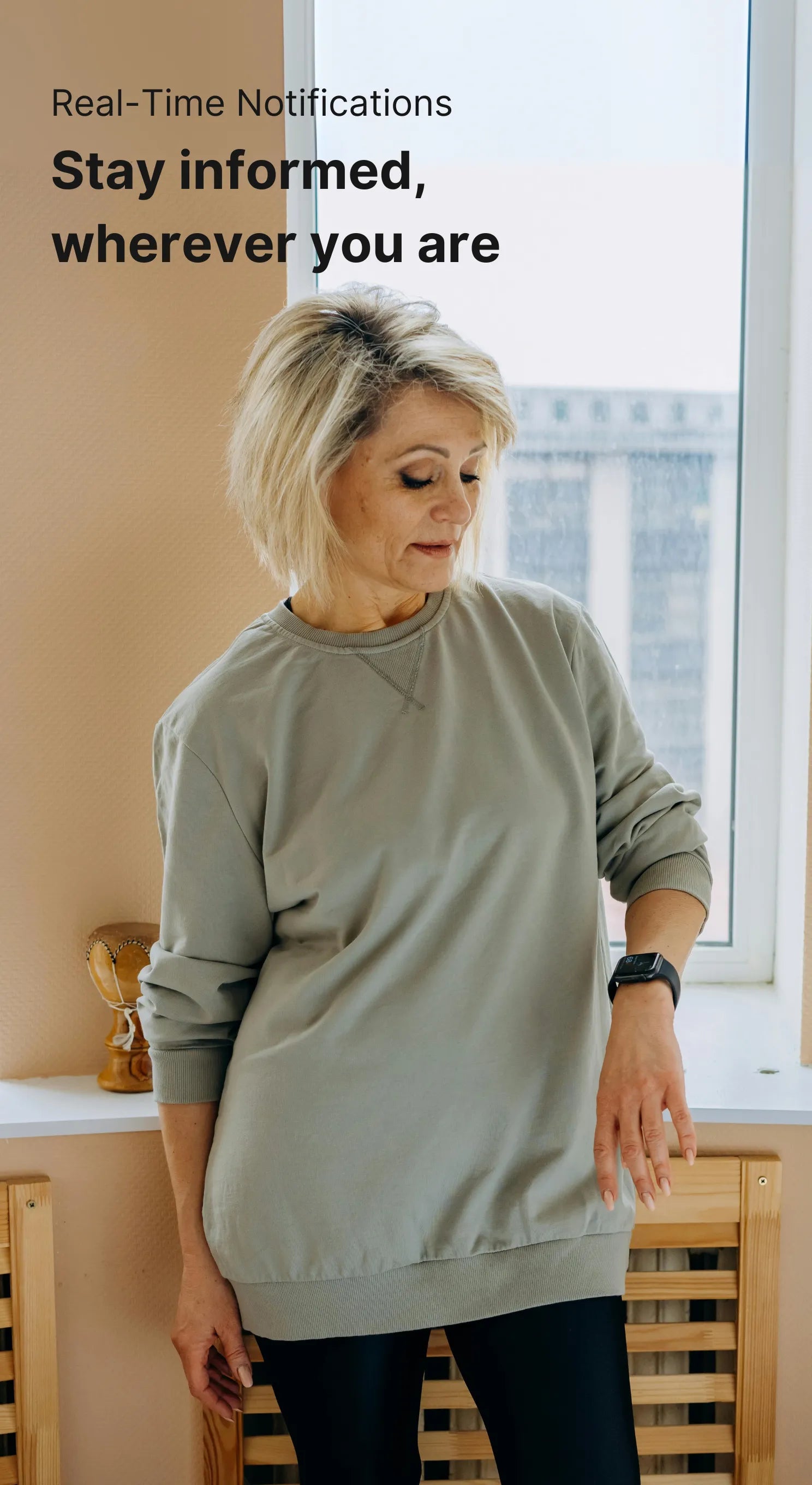 Woman Looking at Notification From Smart Watch
